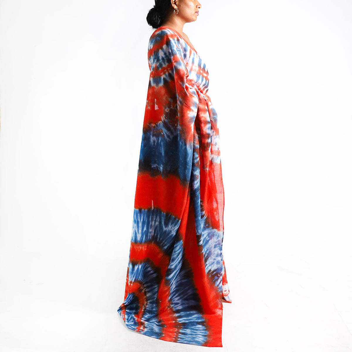 Tropical Wave Tie-Dye Saree