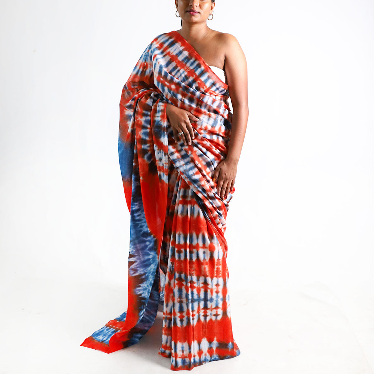Tropical Wave Tie-Dye Saree