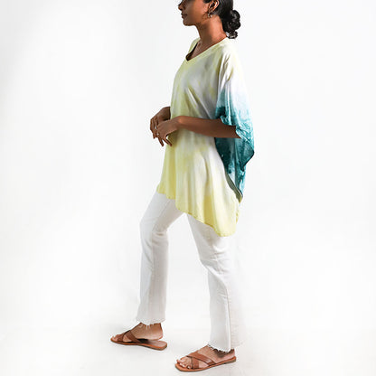 Pale Yellow Tie Dye Top