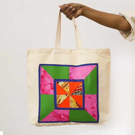 Charming Patchwork Tote Bag