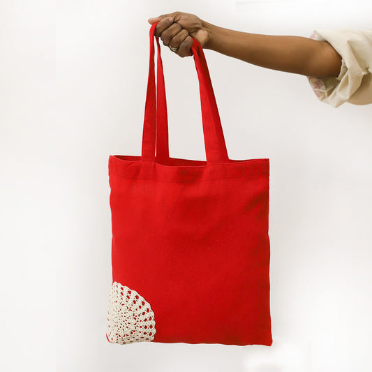 Ruby Glow Tote Bag