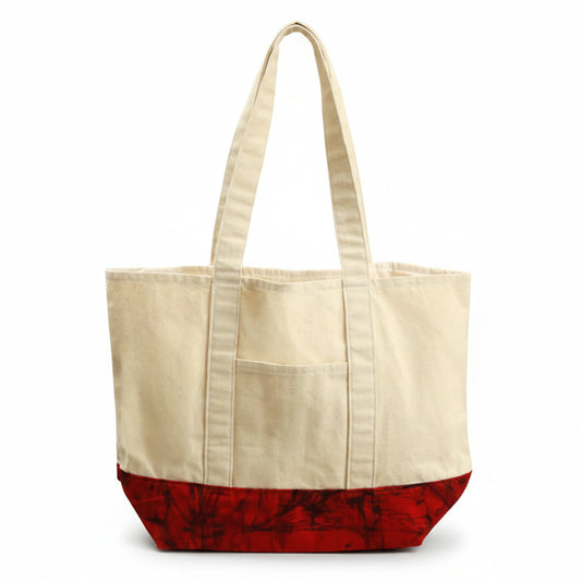 Canvas Red Base Tote