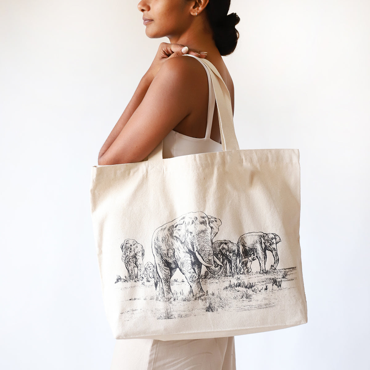 Wild Elephants Tote