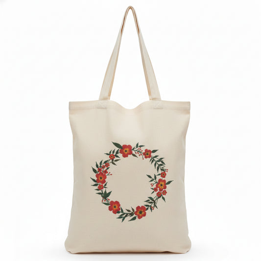 Roses Wreath Tote Bag