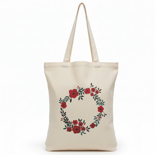 Floral Wreath Tote Bag