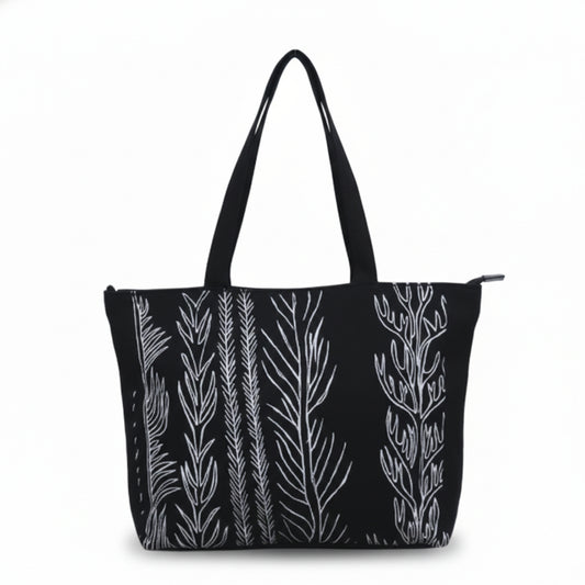 Black Fauna Tote Bag