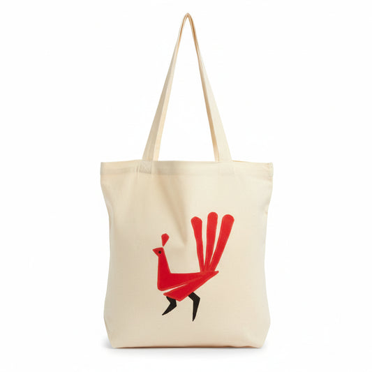 Red Peacock Burma Tote