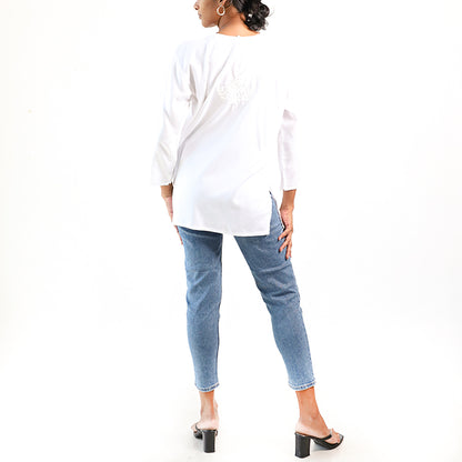 Ethereal White Kurtha