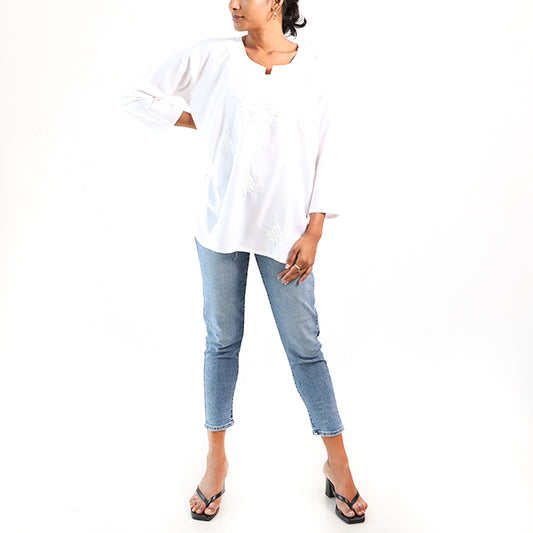 Ethereal White Kurtha