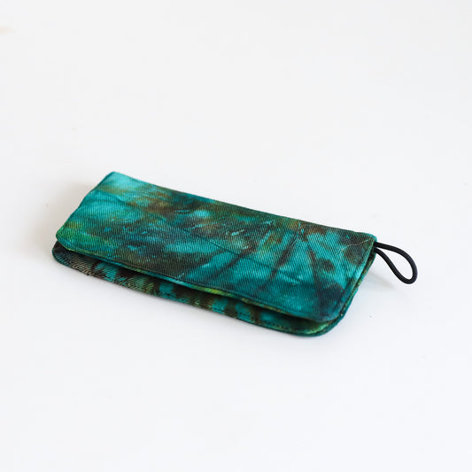 Turquoise Splash Tie-Dye Pouch