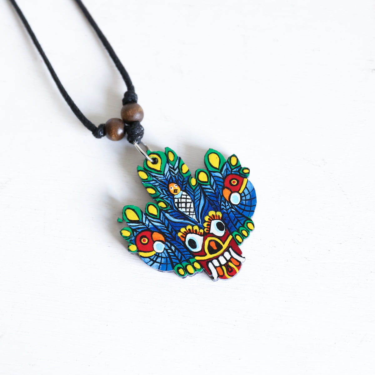 Yaka Mask Wooden Necklace