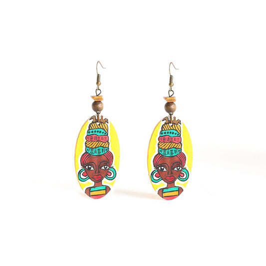 Tribal Beauty Wooden Earrings