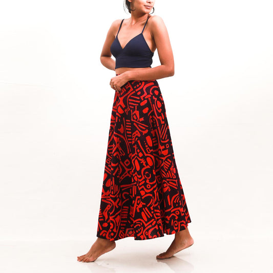 Abstract Batik Skirt