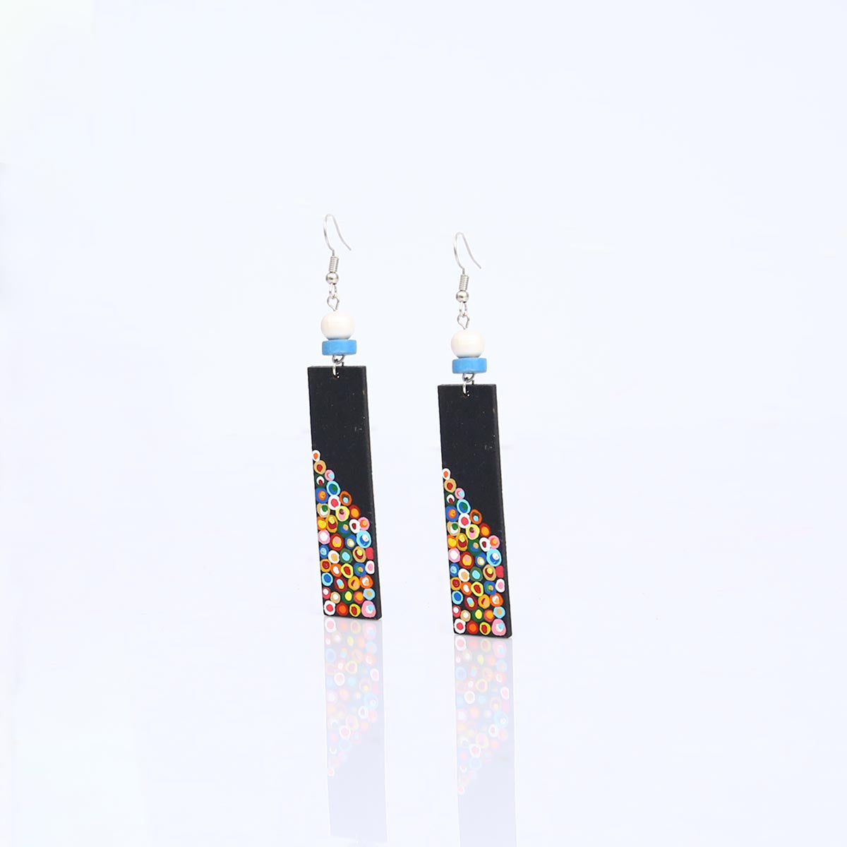 Pebble Dot Wooden Earrings