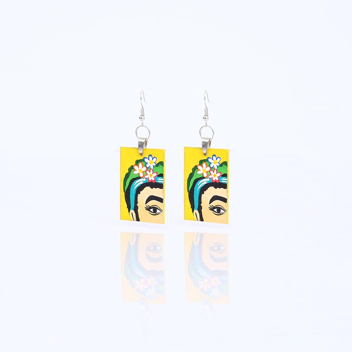 Frida Khalo Wooden Earrings