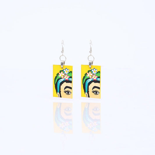 Frida Khalo Wooden Earrings