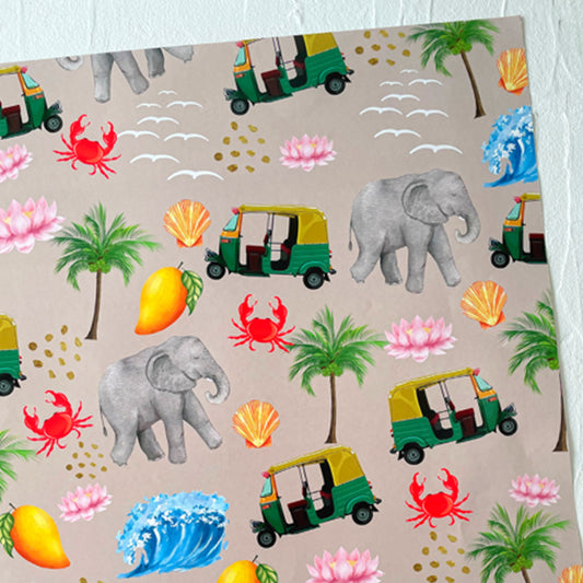 Sri Lanka wrapping paper