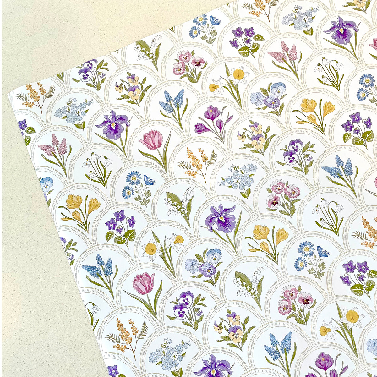 Floral arches wrapping paper