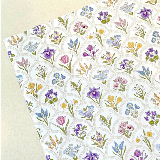 Floral arches wrapping paper