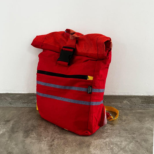 Red Roll Up Rucksack