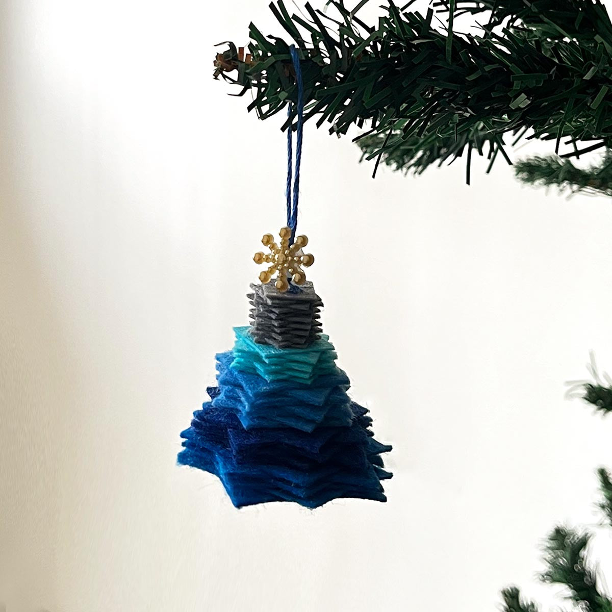 Christmas Blue Felt Tree Ornament