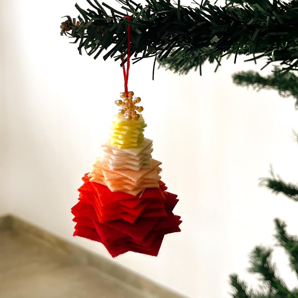 Christmas Orange Felt Tree Ornament