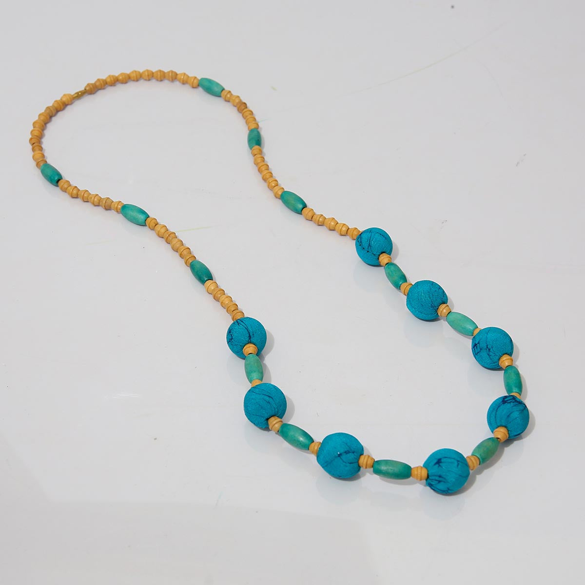 Teal Handloom Necklace