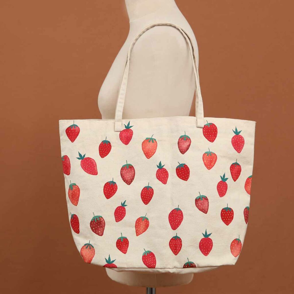 Strawberries And Cream Tote Bag Who We Are