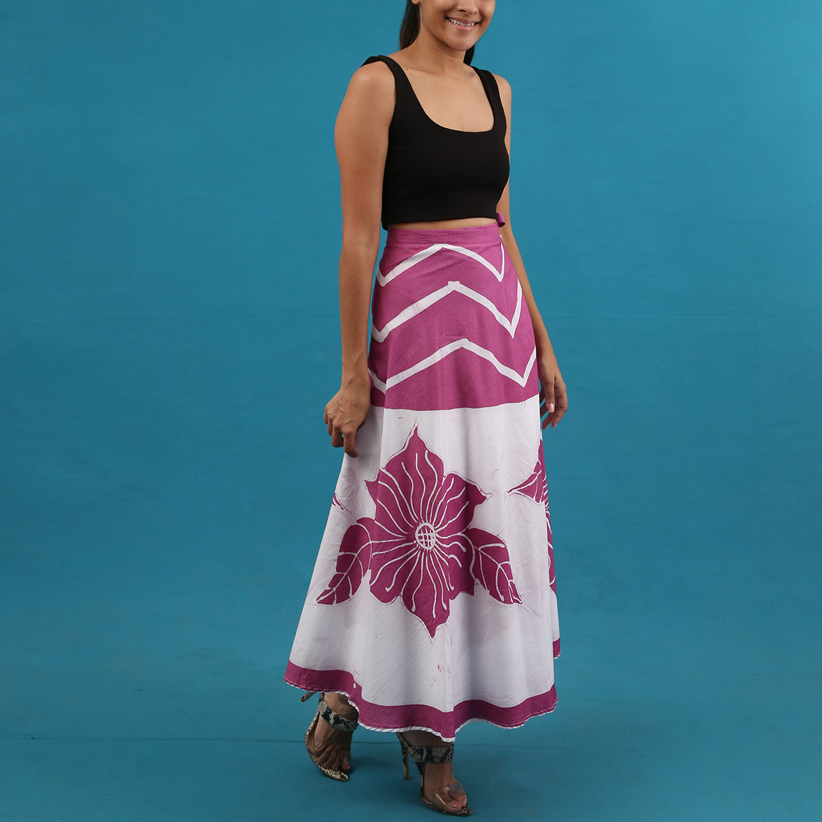 Lavender Lines Batik Wrap Around Skirt | Who We Are