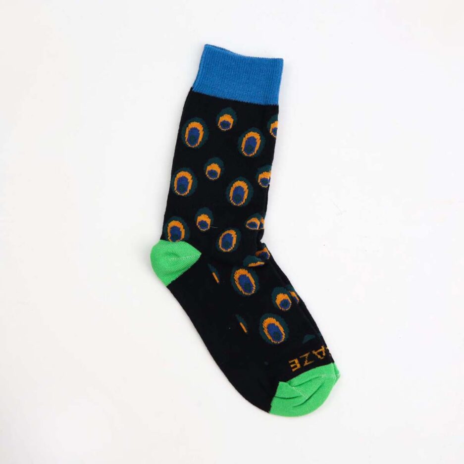 Peacock Feather Socks | Who We Are