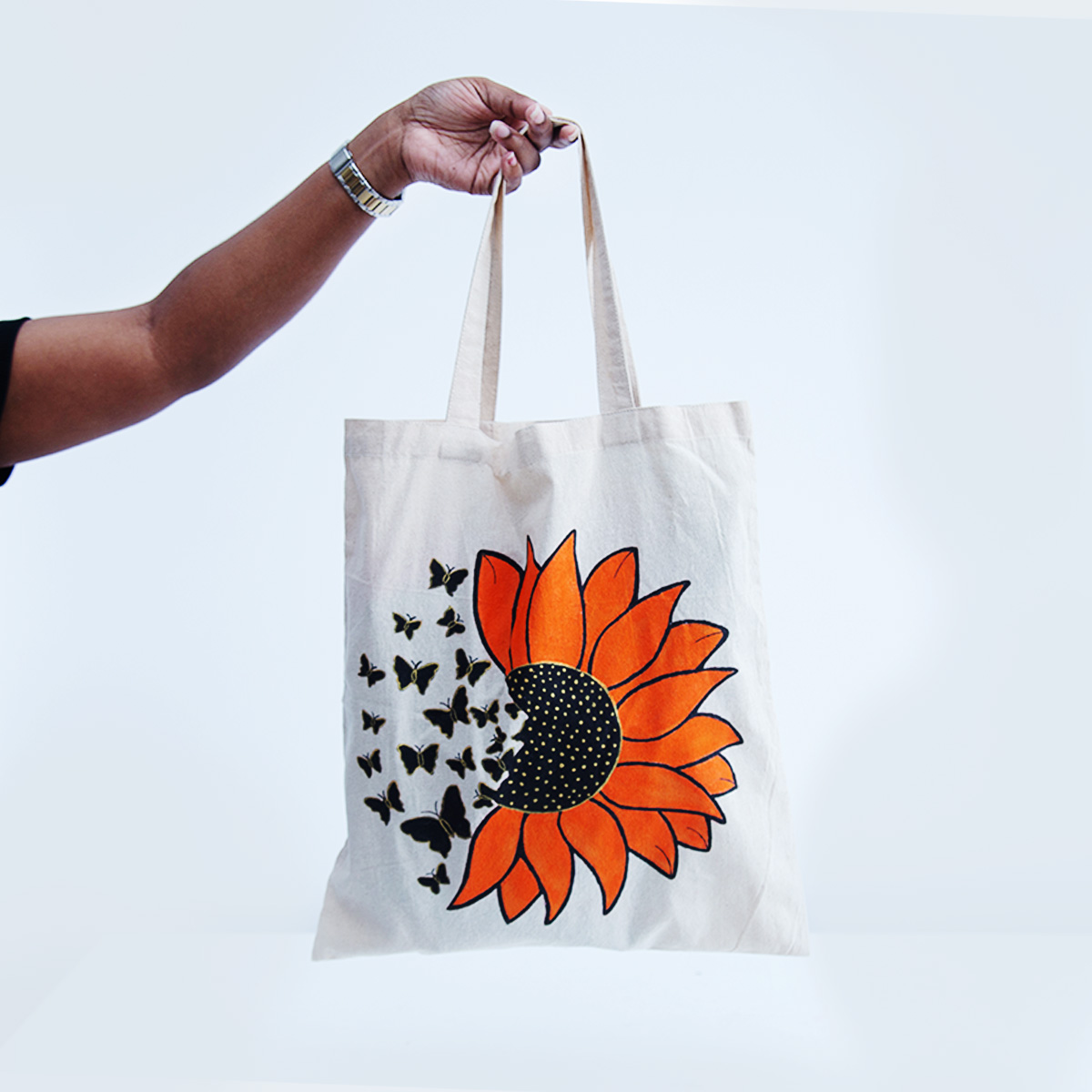 Sunflower Hand Painted Tote Bag - Necessity eStore
